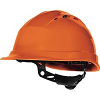 Delta Plus Quartz IV Up safety helmet in PP with 8 fixing points orange