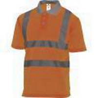 Deltaplus Offshore Hi-Vis Short Sleeve Polo Shirt, Size L, Orange