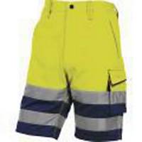 Deltaplus Panostyle PHBE2 Hi-Vis Shorts, Size L, Yellow