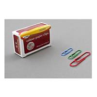 SaKOTA Paper Clips, Round, 33m, Assorted Colours, Pack of 100