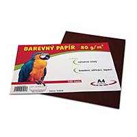 Stepa Coloured Paper, A4, 80gsm, Brown, 100 Sheets
