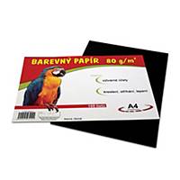 Stepa színes papír, A4, 80 g/m², fekete, 100 lap/csomag