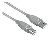 Hama USB-Kabel, Typ A-B, 3 m, grau