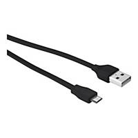 Kabel USB-A - microUSB M-M WHITENERGY, 0,3 m, czarny