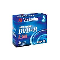 Verbatim DVD+R 43541, 8,5GB, Schreibgeschwindigkeit: 8x, Jewel Case, 5 Stück