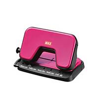 Max DP-15T 2 Hole Puncher Pink - 12 Sheets Capacity