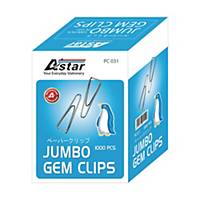 Astar Triangle Silver Paper Clip 31mm - Pack of 10 Boxes