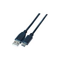 USB 2.0-Kabel CUC 150303, Typ C / USB A, 1m Kabel, schwarz