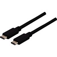 USB 3,1 GEN2 c/c kabel, 1 meter, zwart