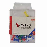 Astar Push Pin Assorted Colour - Pack of 25
