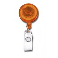 KRANHOLDT Ausweishalter Jojo, ausziehbar auf: 70 cm, orange-transparent, 10 St.