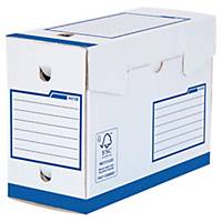 Boîte d archives Bankers Box A4+ - manuel - dos 20 cm - blanc/bleu - par 20