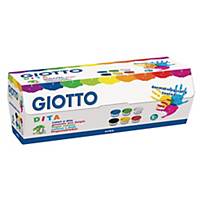 Giotto Dita vingerverf, 100 ml, assorti kleuren, per 6 potjes