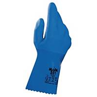 Mapa Telsol 351 chemische handschoenen, PVC, blauw, maat 09, per 12 paar