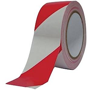 Ruban de délimitation Relexim, l 75 mm x L 500 m, rouge/blanc, le rouleau