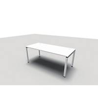 Connect Square Desk 80X180 Frame Legs White