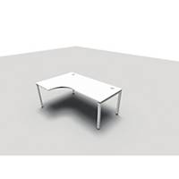 Connect Assymetrical Wave Desk 160x180 frame legs white - left