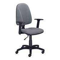 Krzesło LYRECO Premium Ergo z regulowanymi podłokietnikami, szare