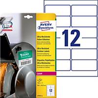 Etiquette ultra-résistante Avery - L7913-10 - 99,1 x 42,3 mm - blanche - par 120
