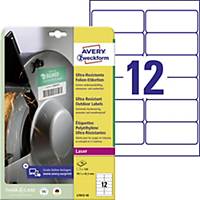 Avery L7913-10 Ultra Resistant Outdoor Labels 99,1 x 42,3mm, White, 120 Labels