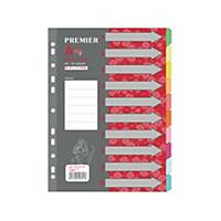 Premier 10 Tab Colour Divider - Pack of 5