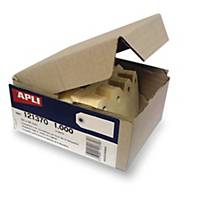 Caja de 1000 etiquetas con arandela APLI 121374 51x100mm sin hilo color crema