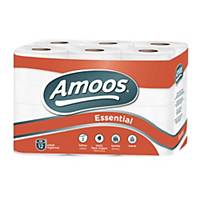 Pack de 12 rolos de papel higiénico Amoos - Folha dupla - 20 m