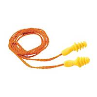Ardon® 4EAR P201 Corded Earplugs, 28dB, Yellow, 100 Pairs