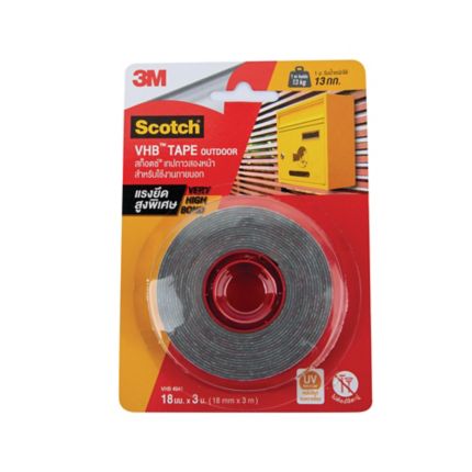 Scotch 4941 Vhb Outdoor Double Sided Tape 18mmx3m