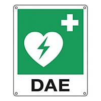Cartello segnaletico di emergenza defibrillatore   DAE  