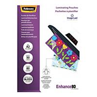 Fellowes Gloss A3 Laminating Pouches 160mi (80 x 2 sides) - Pack of 100