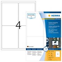 Herma heavy duty outdoor labels 9539 99,1x139mm white on A4 sheet - pack of 1000
