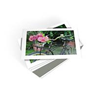 Wenskaarten met prent bloemen in fietsmand - pak van 6