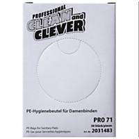 CLEAN and CLEVER PROFESSIONAL Hygienebeutel PRO 71, Nachf., HDPE, weiß, 30 Stück
