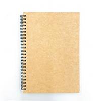 MNI Recycled Paper Wire Notebook A5 Brown - 120 Sheets