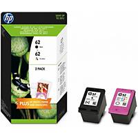 HP 62 2-pack Black/Tri-Colour Original Ink Cartridges (N9J71AE)
