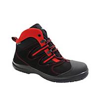 Safety shoes ankle-high About Blu Easyflex, S3/SRC, size 37, black/red, pair