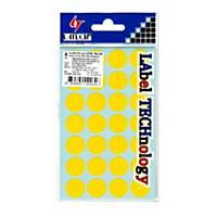 LATECH C-301 LABELS DIA 19MM YELLOW PACK OF 576