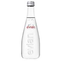 Evian still mineral water, glass bottle, 33 cl, pack of 20 bottles
