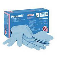Disposable gloves KCL Dermatril 740, unpowdered, size 10, blue
