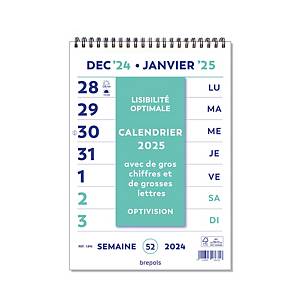 Agenda Mensuel 2024-2025: Planificateur Mensuel 2 ans avec un Mois sur deux  Pages du 1 Janvier 2024 au 31 Decembre 2025 (French Edition)