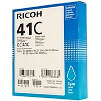 Ricoh 405762 inkt cartridge voor GC-41, cyaan