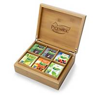 Pickwick bamboo tea box, case with 60 tea bags