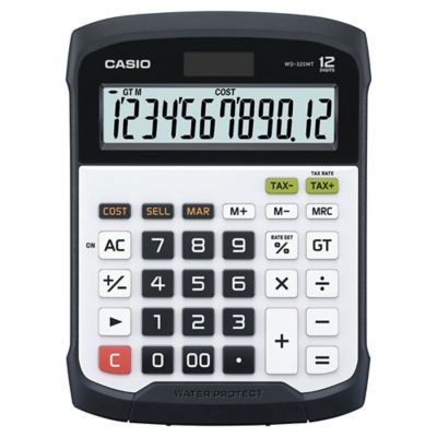 Stolní kalkulačka Casio WD-320M, hygienická, omyvatelná, 12-místný displej