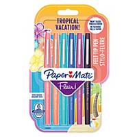 Paper Mate Flair Pen Medium Tropical Asst - Pack Of 6