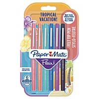 Paper Mate Flair Pen Medium Tropical Asst - Pack Of 6