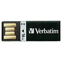 Speicher Stick Clip-it Verbatim, 2.0 USB, 16 GB, schwarz