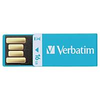 Pendrive VERBATIM CLIP-IT USB 2.0 16GB, niebieski