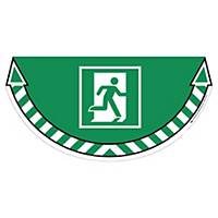 CEP Take Care floor sticker emergency exit green