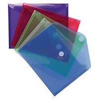Exacompta document pockets A5 with velcro assorted colours - pack of 5